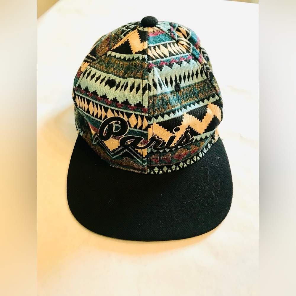 Aztec Hat Cap SnapBack Multicolor Paris Down Town Brand Acrylic Script